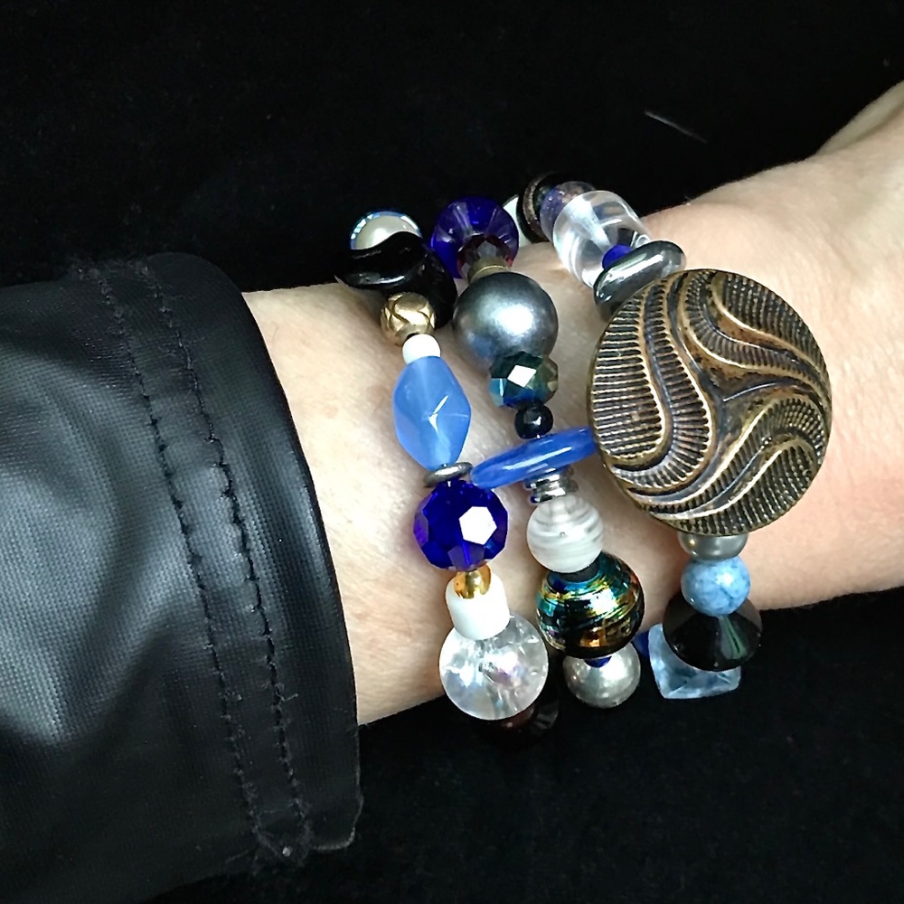 Handmade Bracelet with Vintage and Modern Elements (NB50-4H)